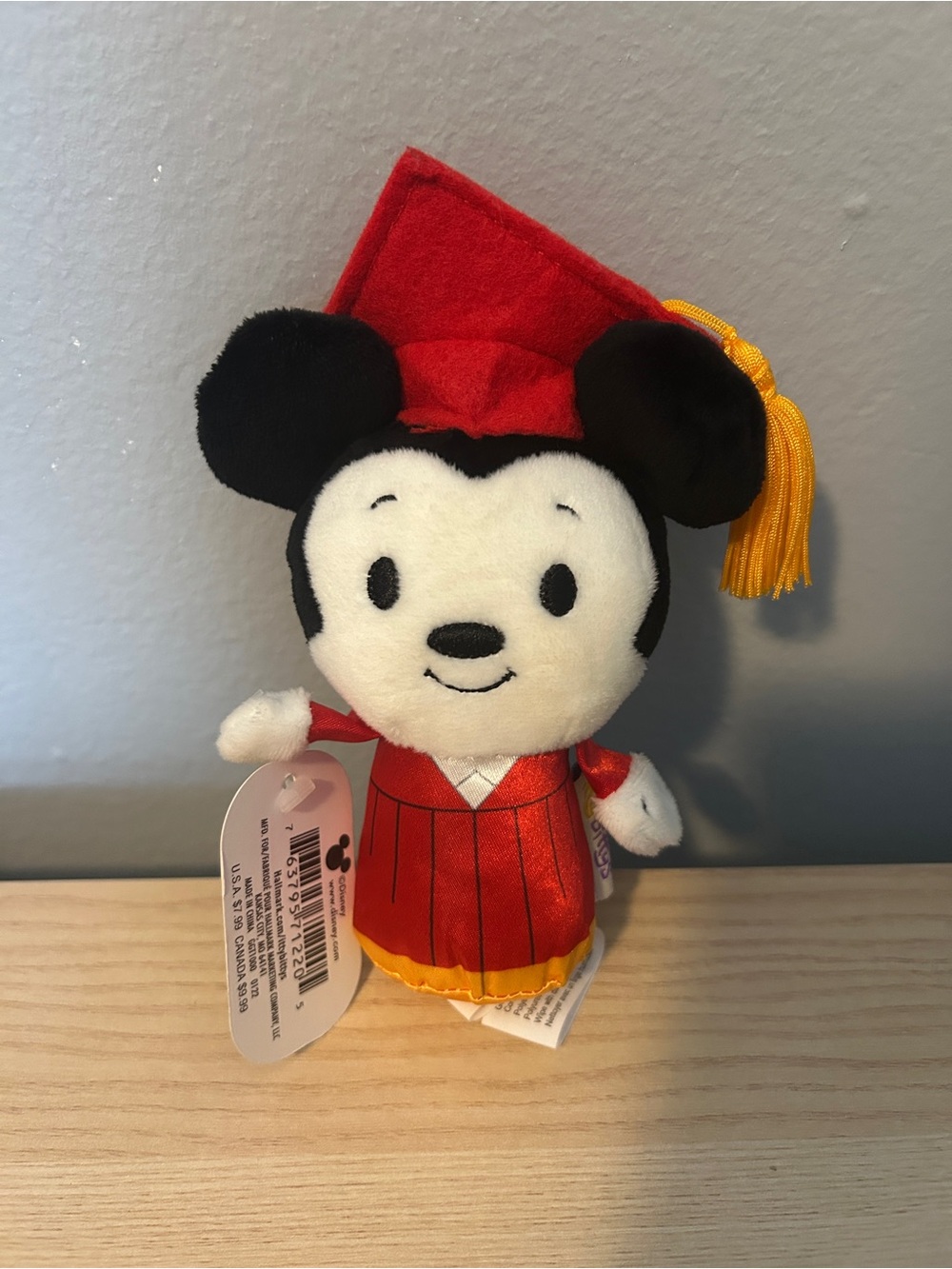 Disney Mickey Mouse Red Graduation Plush